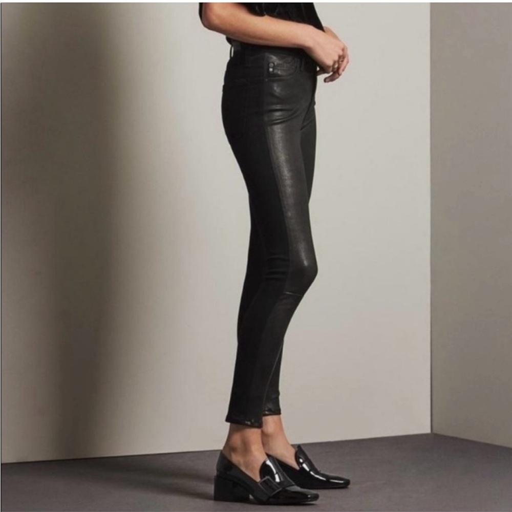 AG Adriano Goldschmied Black Farrah High Rise Skinny Jeans